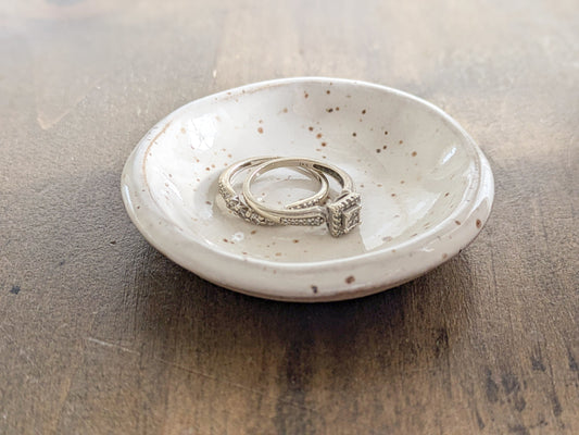 Mini Speckled Trinket Ring Dish